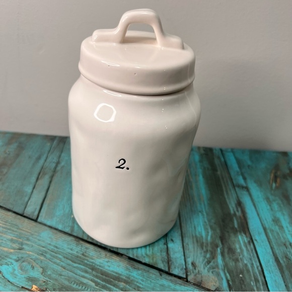 Rae Dunn Number 2 Dimpled Canister Hard to find - Picture 2 of 15